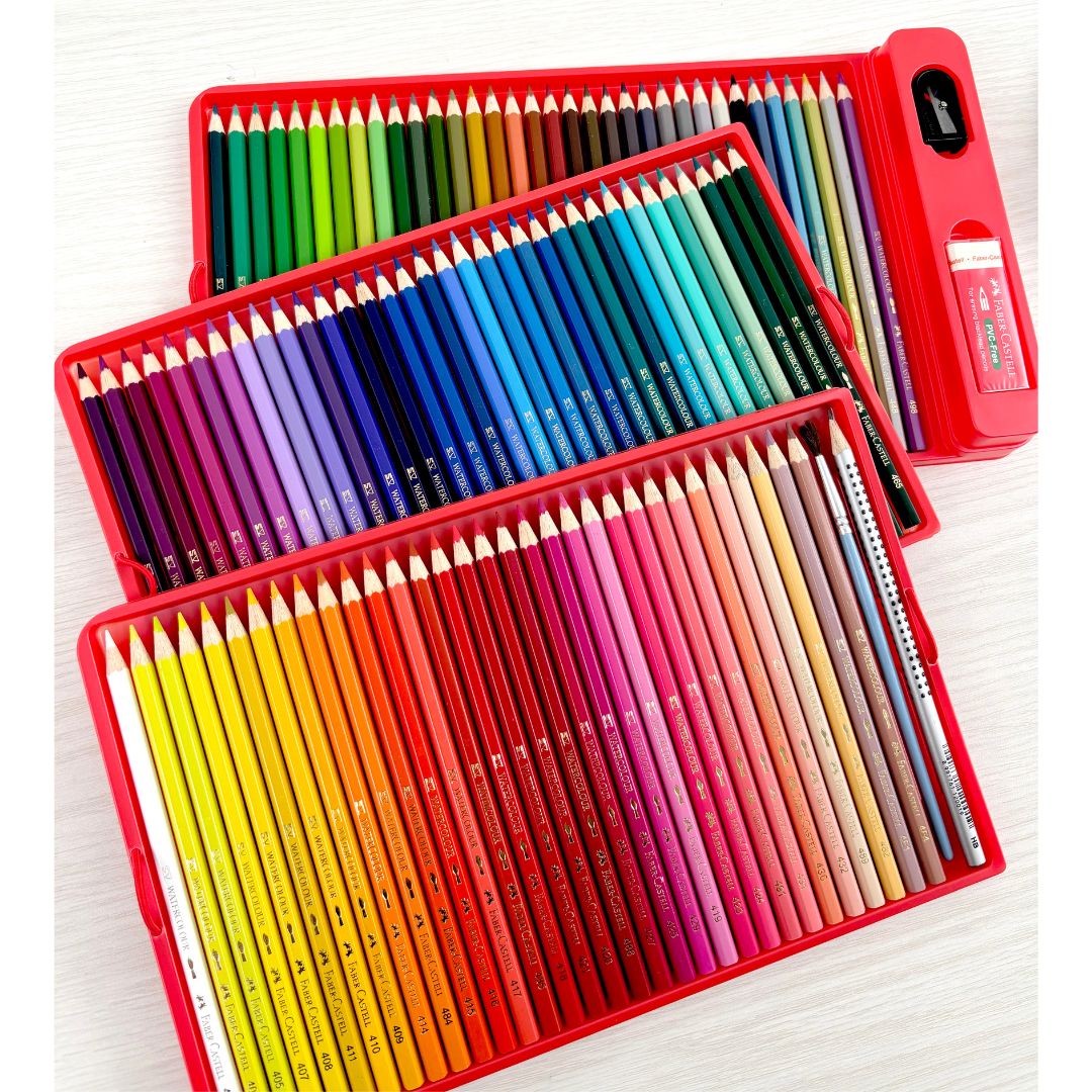 100 Watercolour Pencil Sketch Set